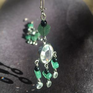 Vintage 70s Glass Earrings